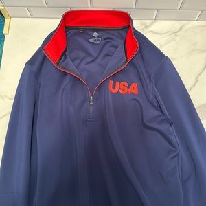 Adidas official Team USA Golf quarter zip. Navy size small.